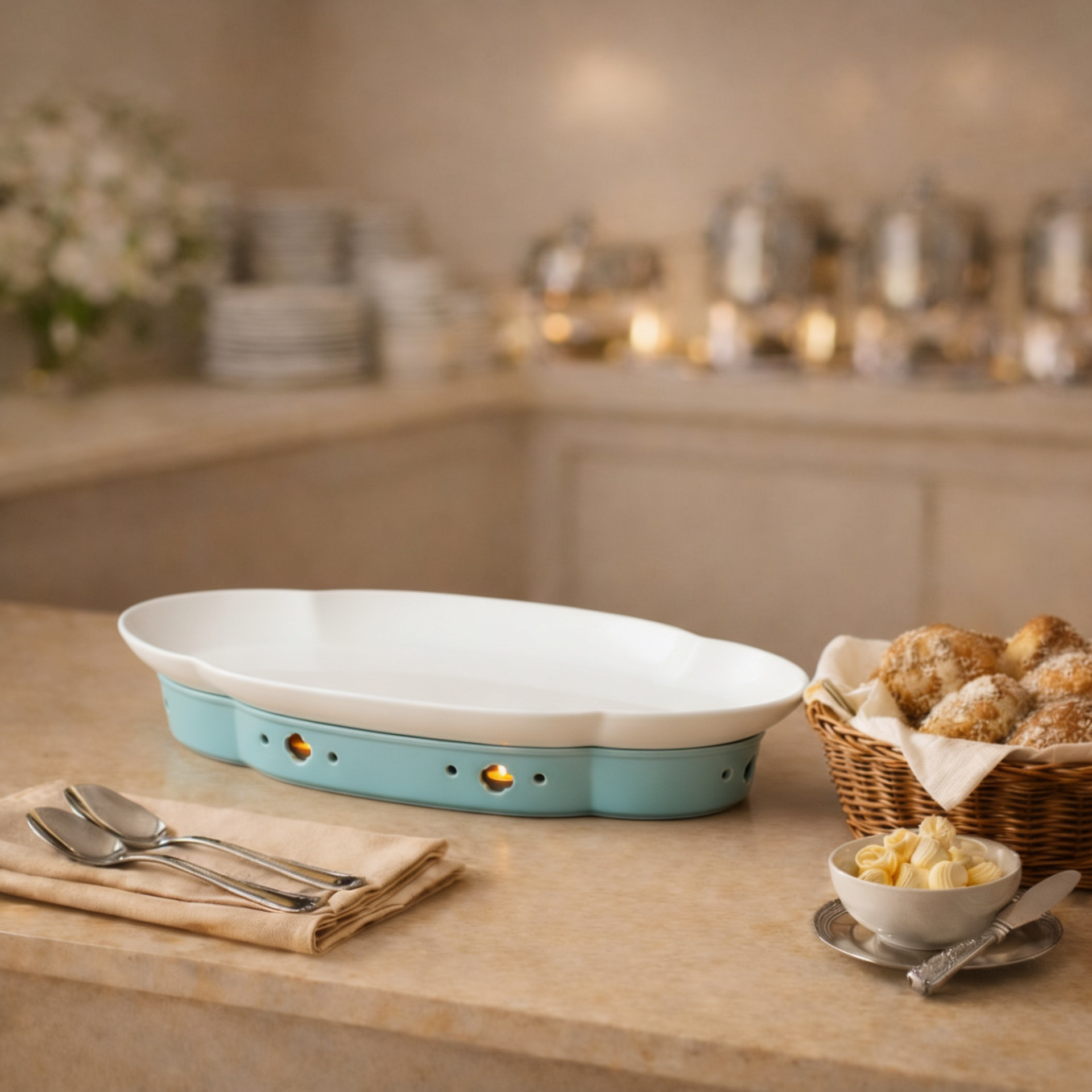 CERAMIC PLATE WITH STOVE STAND