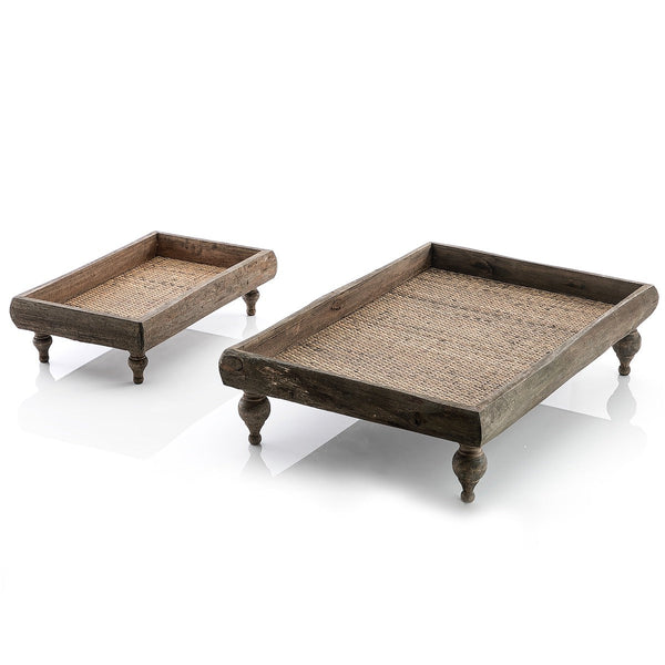 Set of  2 Wooden Trays (7091816464579)