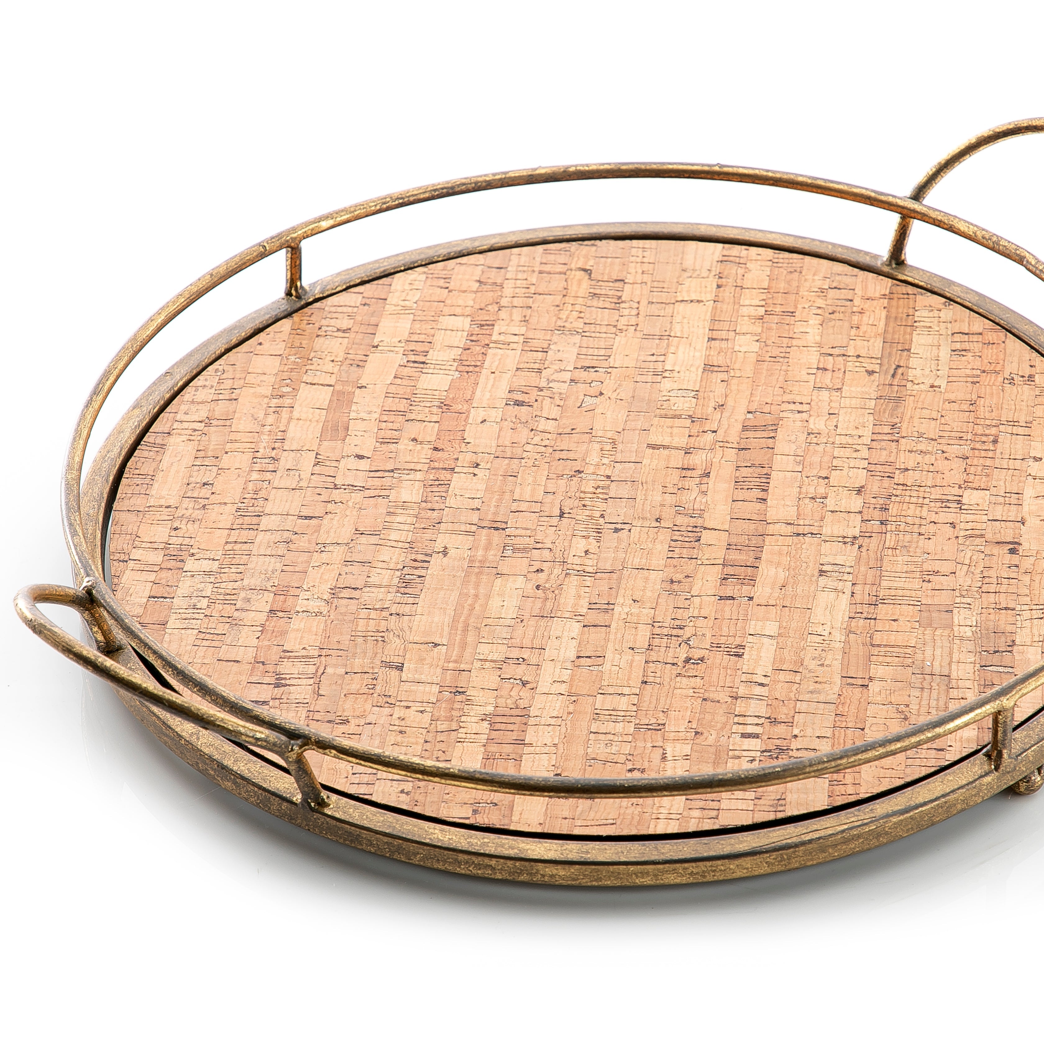 Metal And Wood Tray (6025456812197) (7090478481603)