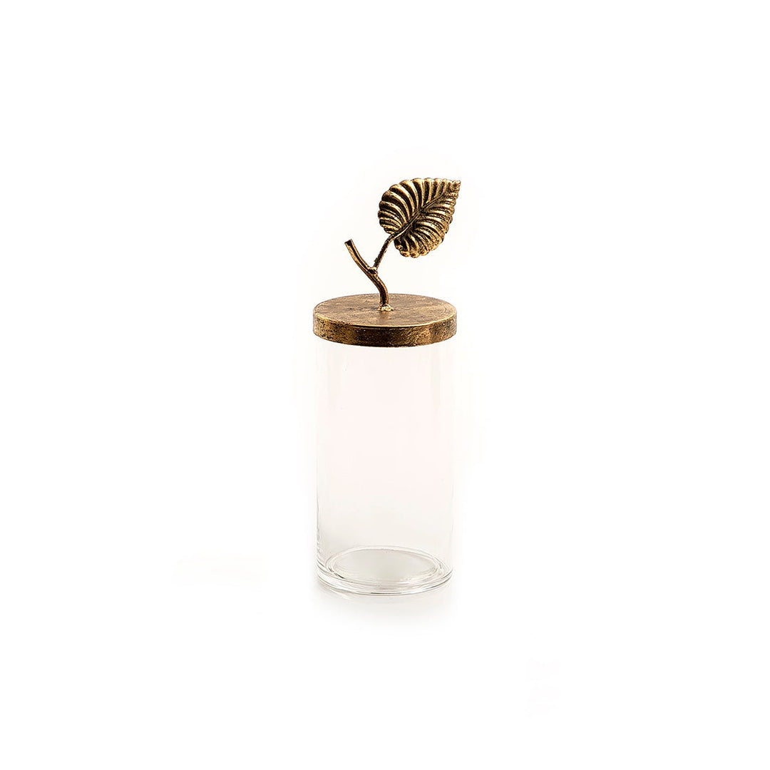 Glass jar with metal cover (7090442764483)