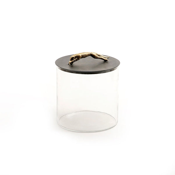 Glass jar with metal cover (7090442961091)