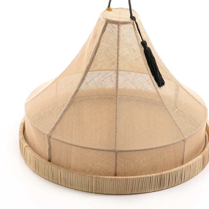 Rattan tray with linen cover (7090532942019)