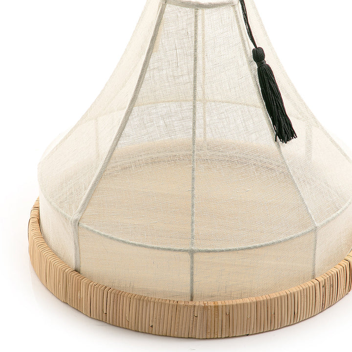 Rattan tray with linen cover (7090532581571)