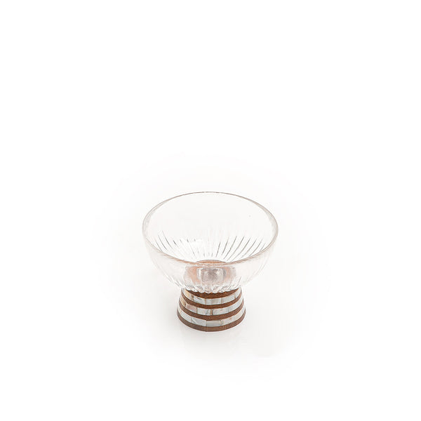 Glass bowl with wooden base (7232918061251)