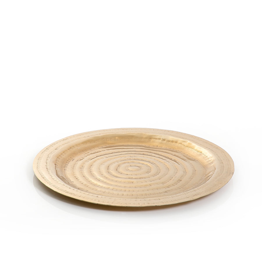 Gold round Metal tray (7486551326915)