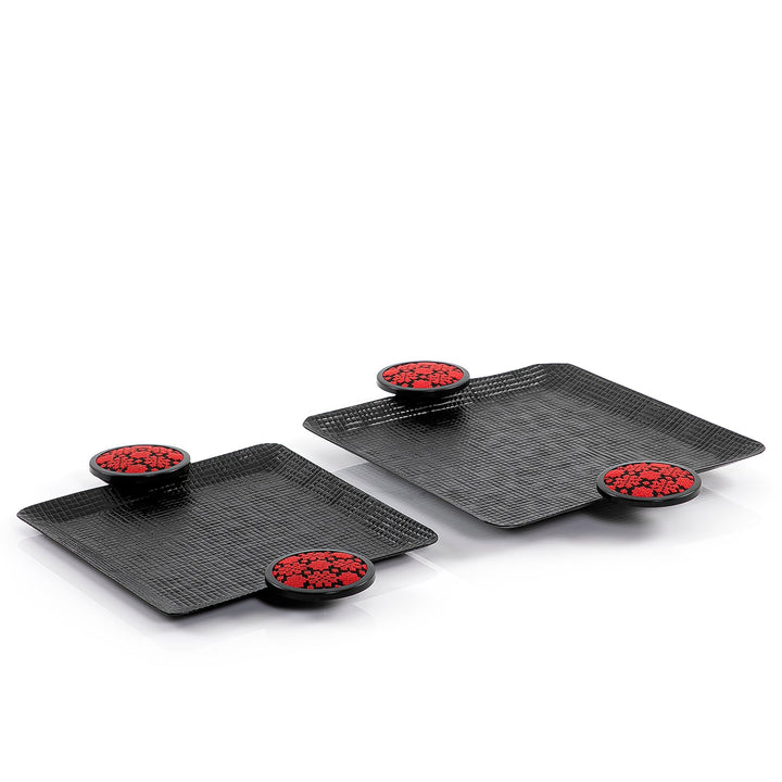 Set of 2 metal trays with gift box (7541488320707)