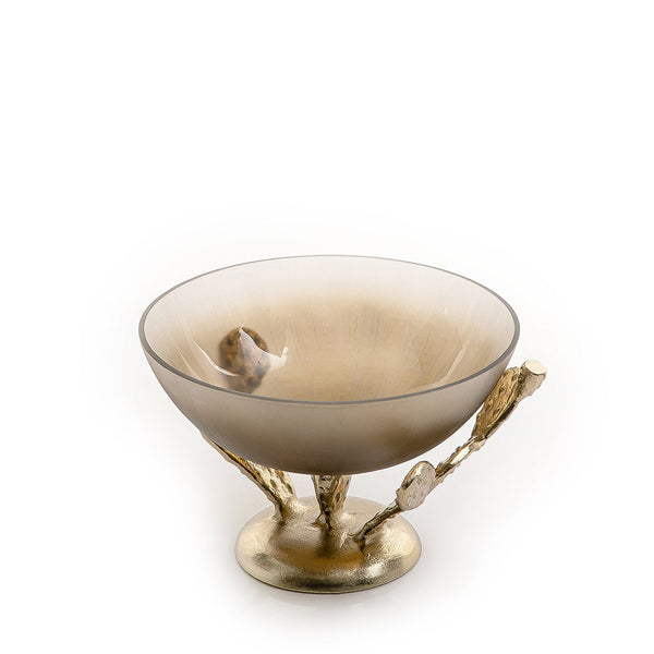 Metal and glass bowl (7090477138115)