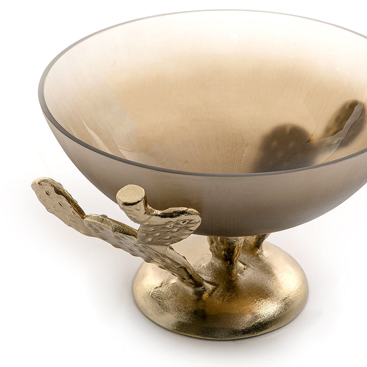 Metal and glass bowl (7090477138115)