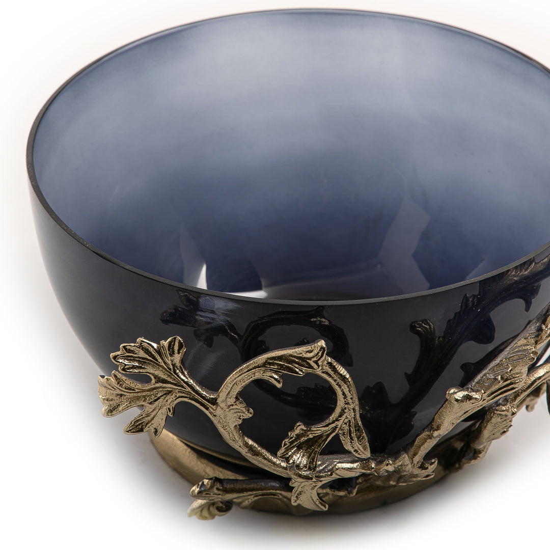 Metal and glass bowl (7090477269187)