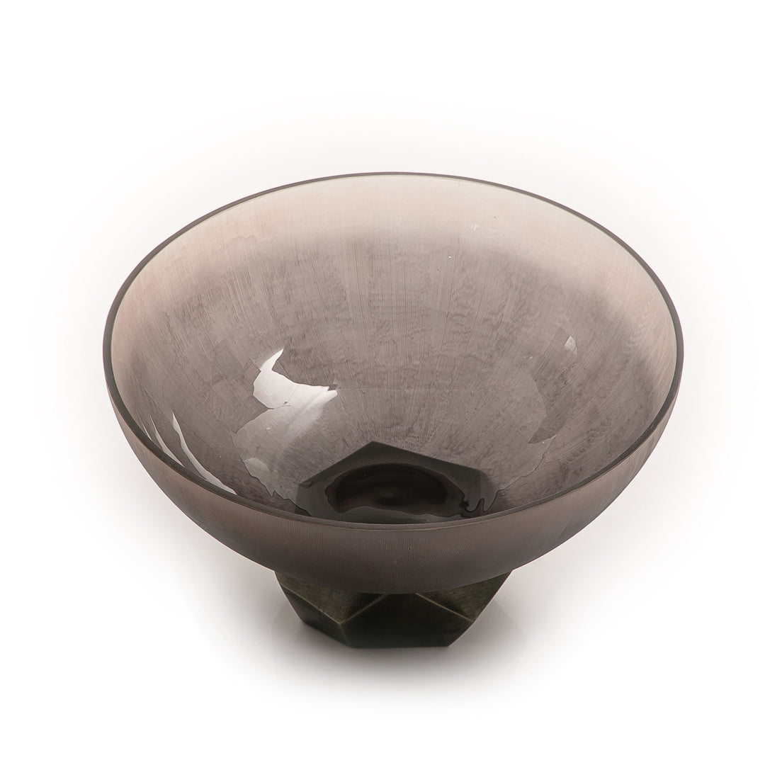 Metal and glass bowl (7090477301955)