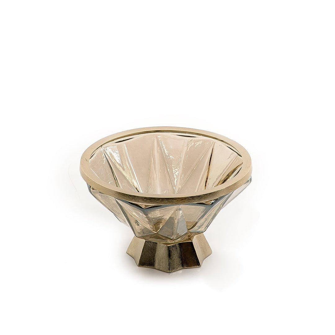 Metal and glass bowl (7090477400259)