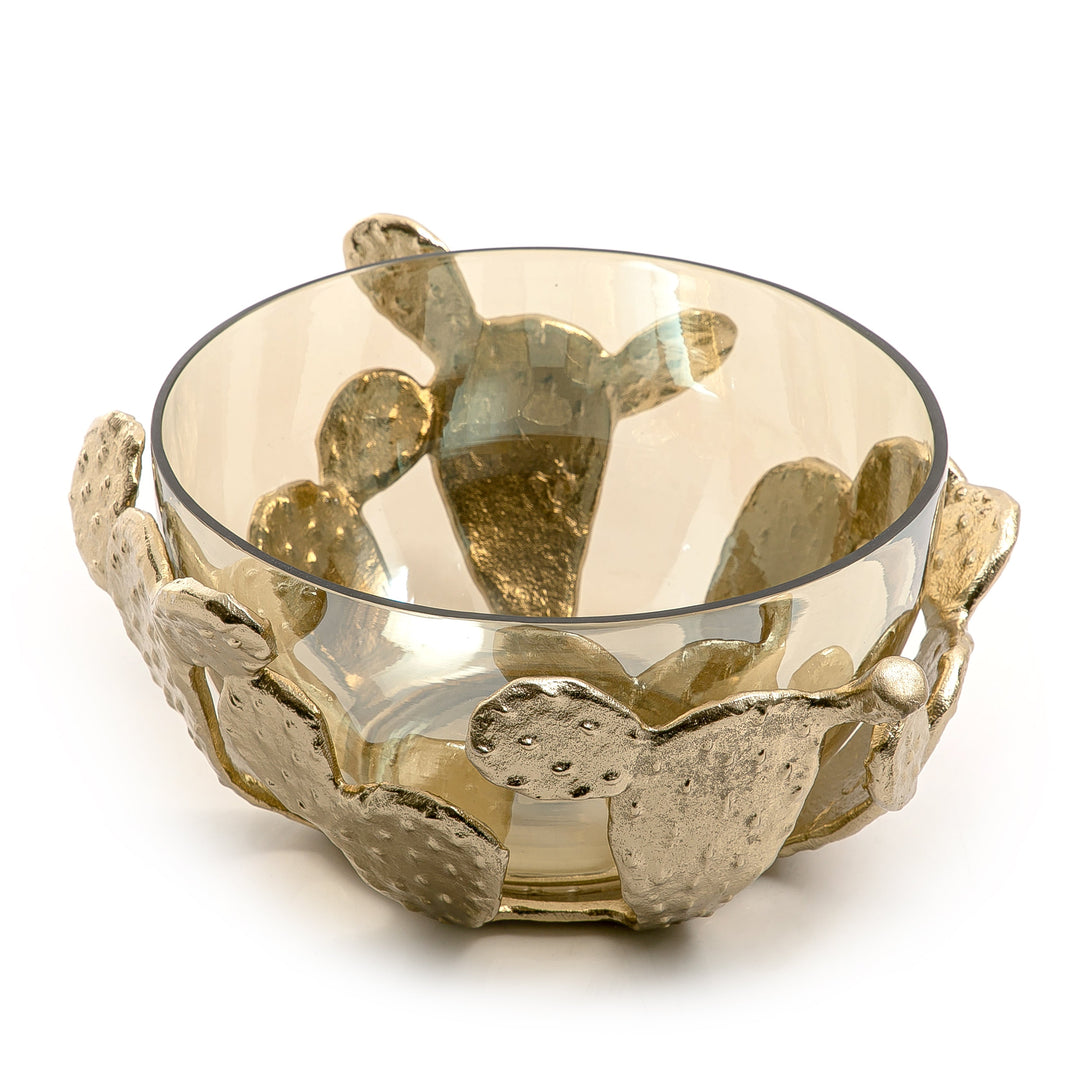 Metal and glass bowl (7090477433027)