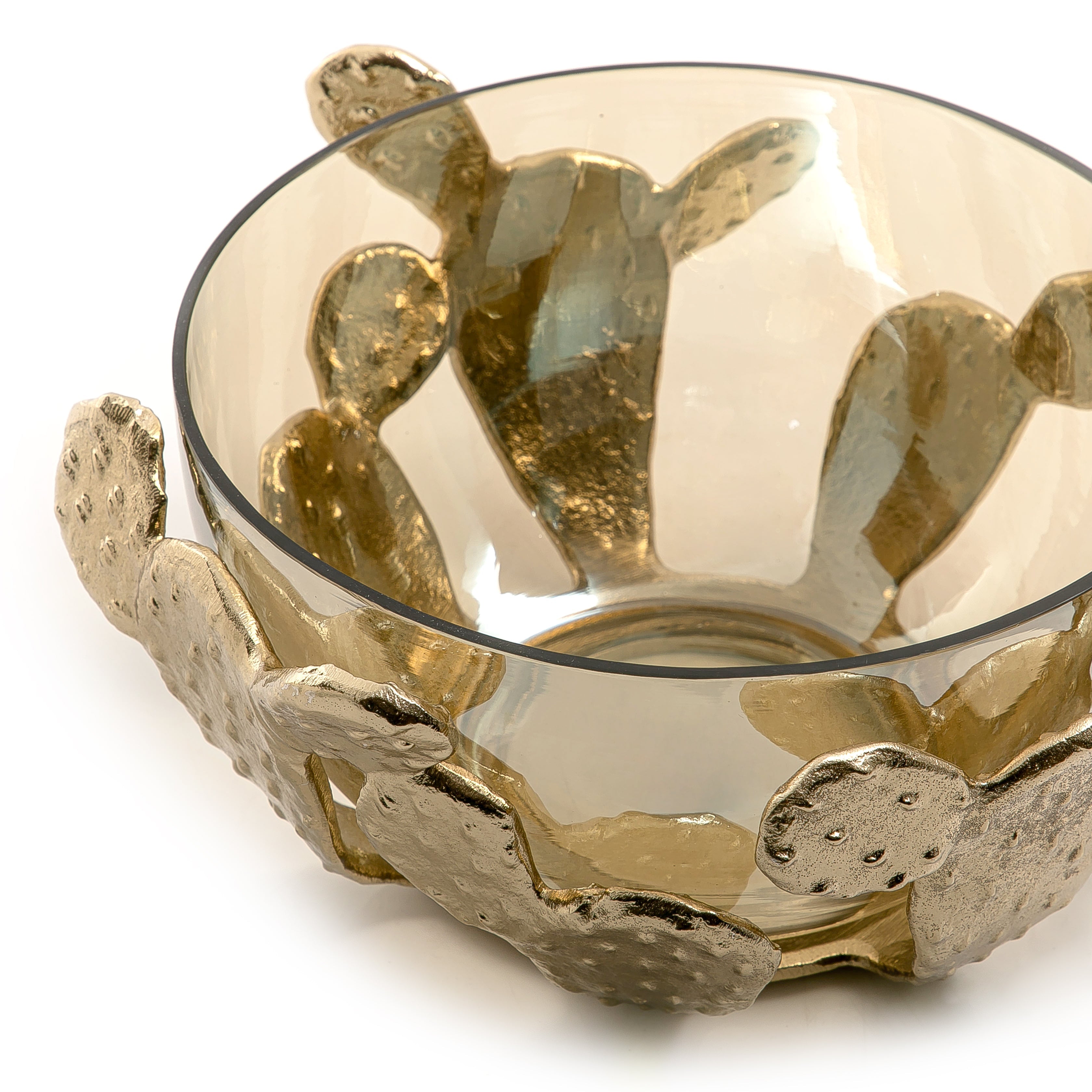 Metal and glass bowl (7090477433027)
