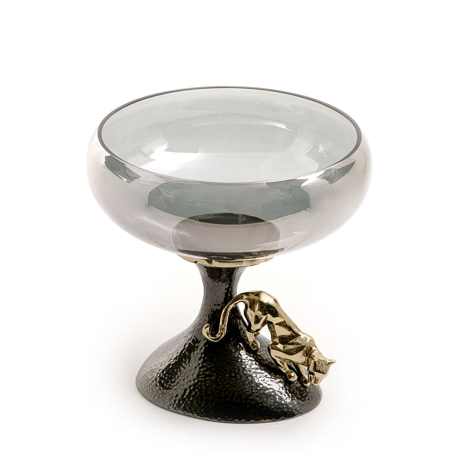 Metal and glass bowl (7090477564099)