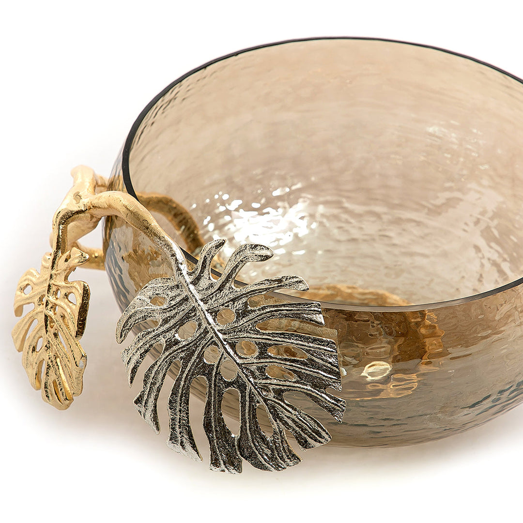 Metal and glass bowl (7090477596867)