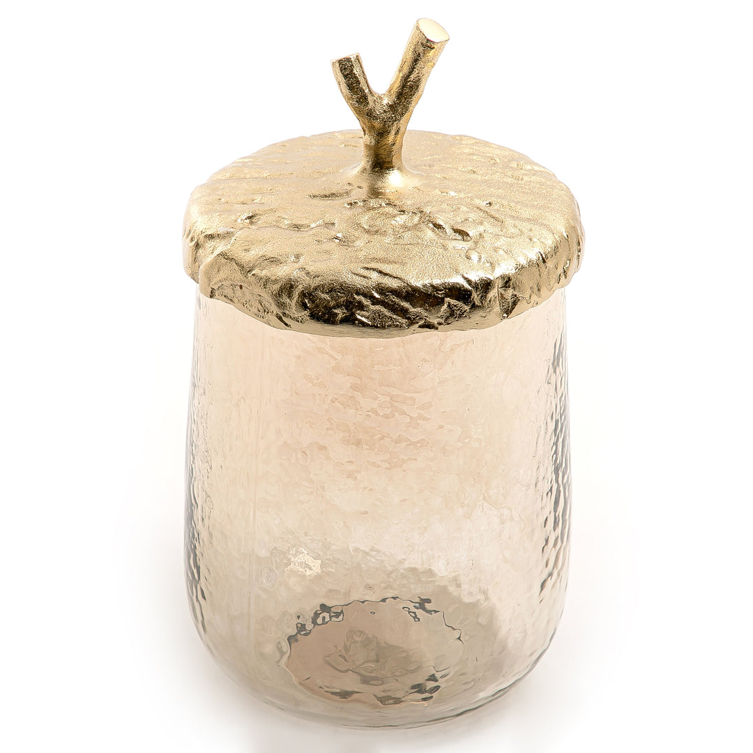 Glass jar with metal cover large size (7090442993859)