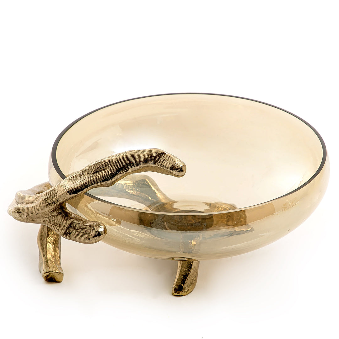 Metal and glass bowl (7090477727939)