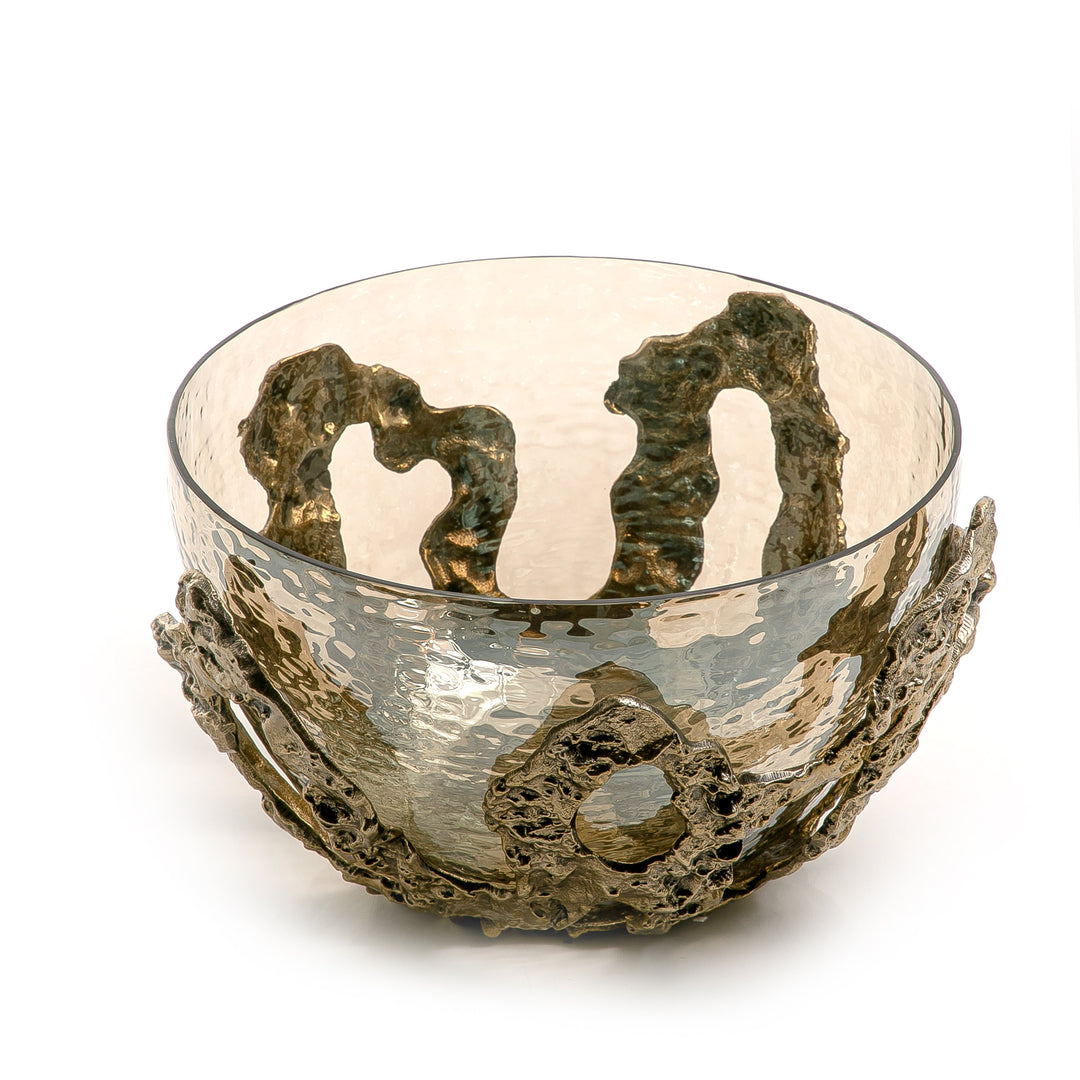 Metal and glass bowl (7090477793475)