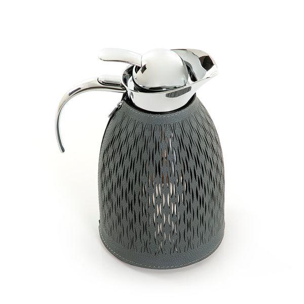 METAL THERMOS WITH LEATHER COVER (7391662702787)