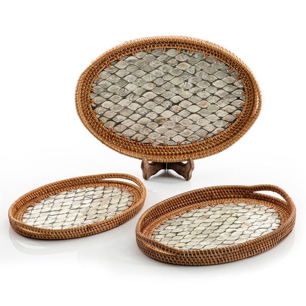 rattan oval tray set of 3 (5895157448869) (7090529108163)