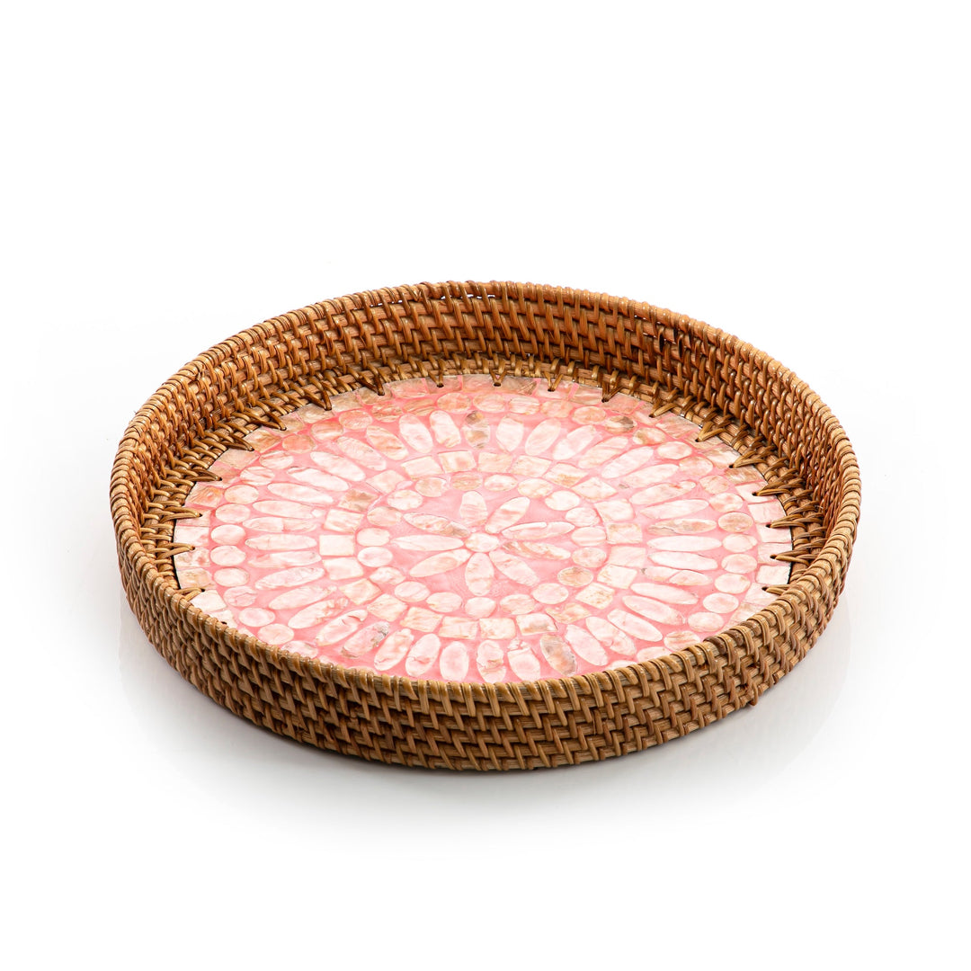 rattan round  tray (5895425458341) (7090530025667)