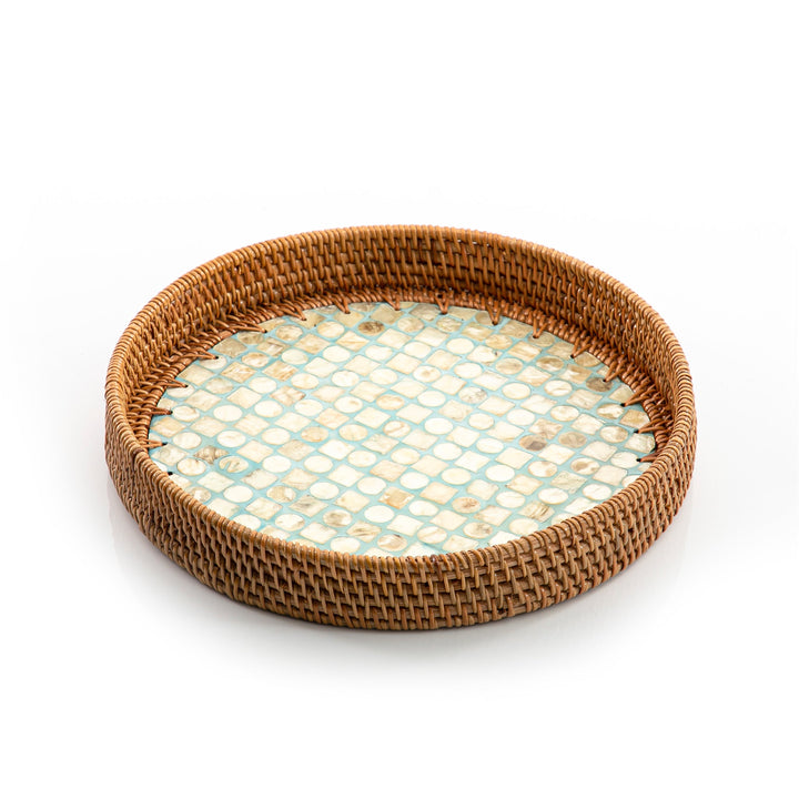 rattan round  tray (5895428538533) (7090530058435)