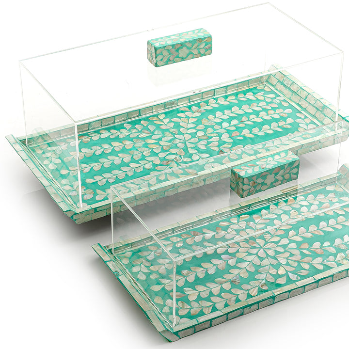 M.O.P set of 2 trays with acrylic cover (7090473468099)