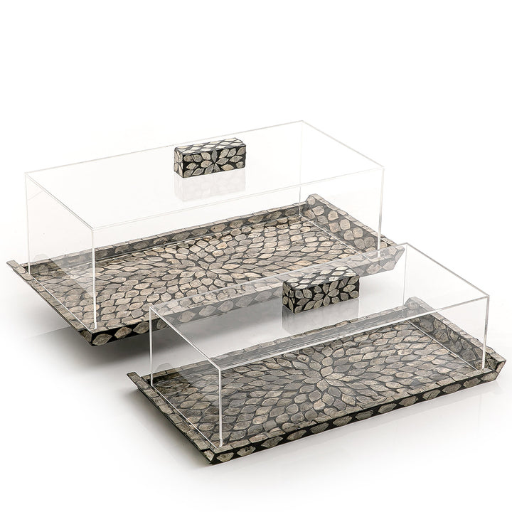 M.O.P set of 2 trays with acrylic cover (7090473730243)