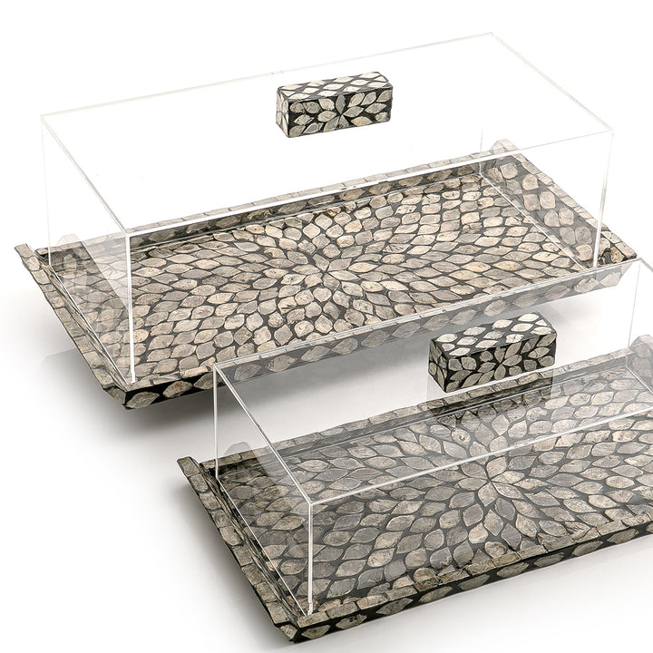 M.O.P set of 2 trays with acrylic cover (7090473730243)