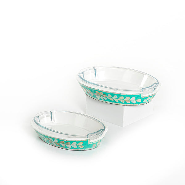 Set of 2 mother of pearl bowl with glass (7171131769027)