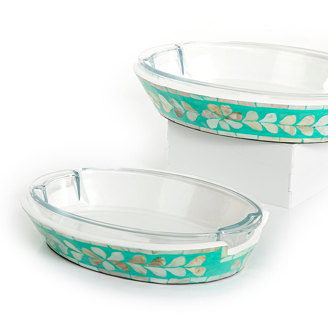 Set of 2 mother of pearl bowl with glass (7171131769027)