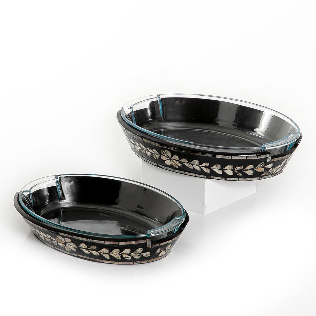 Set of 2 mother of pearl bowl with glass (7171131932867)