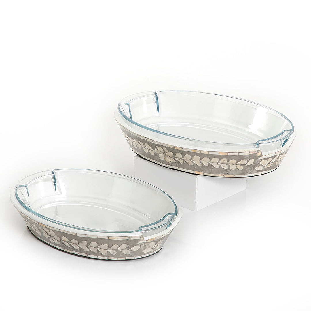 Set of 2 mother of pearl bowl with glass (7171131932867)