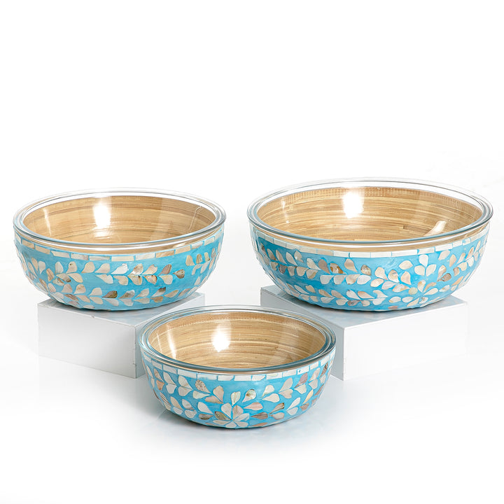 Set of 3 mother of pearl with glass (7165999644867)