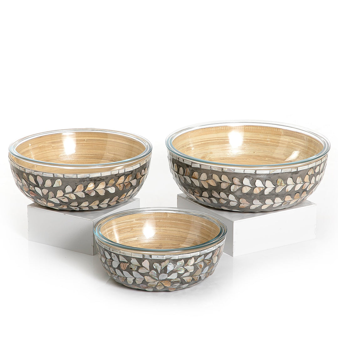 Set of 3 mother of pearl with glass (7165999644867)