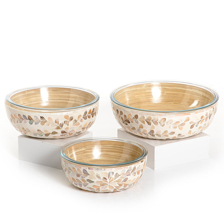 Set of 3 mother of pearl with glass (7165999808707)