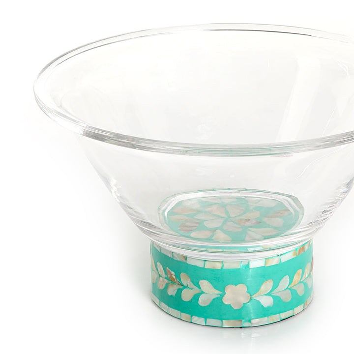 Glass bowl with mother of pearl base (7171094282435)