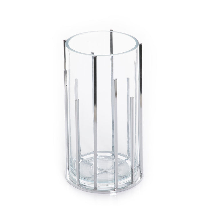 Metal and glass vase (7628755206339)