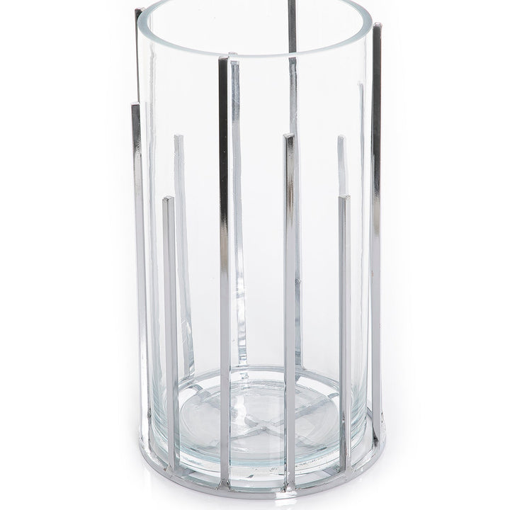 Metal and glass vase (7628755206339)