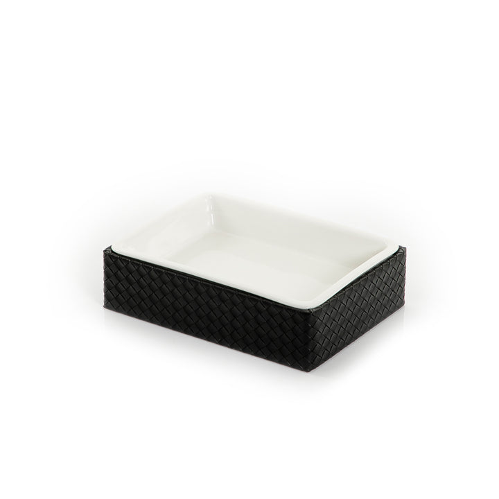 Ceramic plate with leather base (7390084202691)